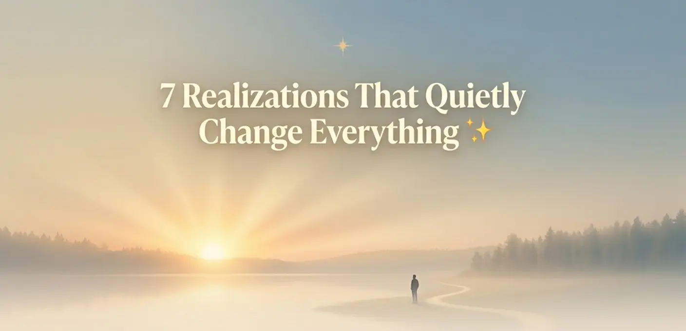 7 Quiet Realizations That Slowly Change Everything About How You Live